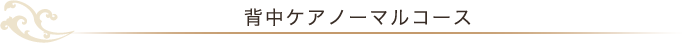 背中ケアノーマルコース