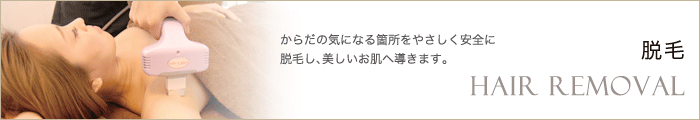 からだの気になる箇所をやさしく安全に脱毛し、美しいお肌へ導きます。/脱毛/hair removal